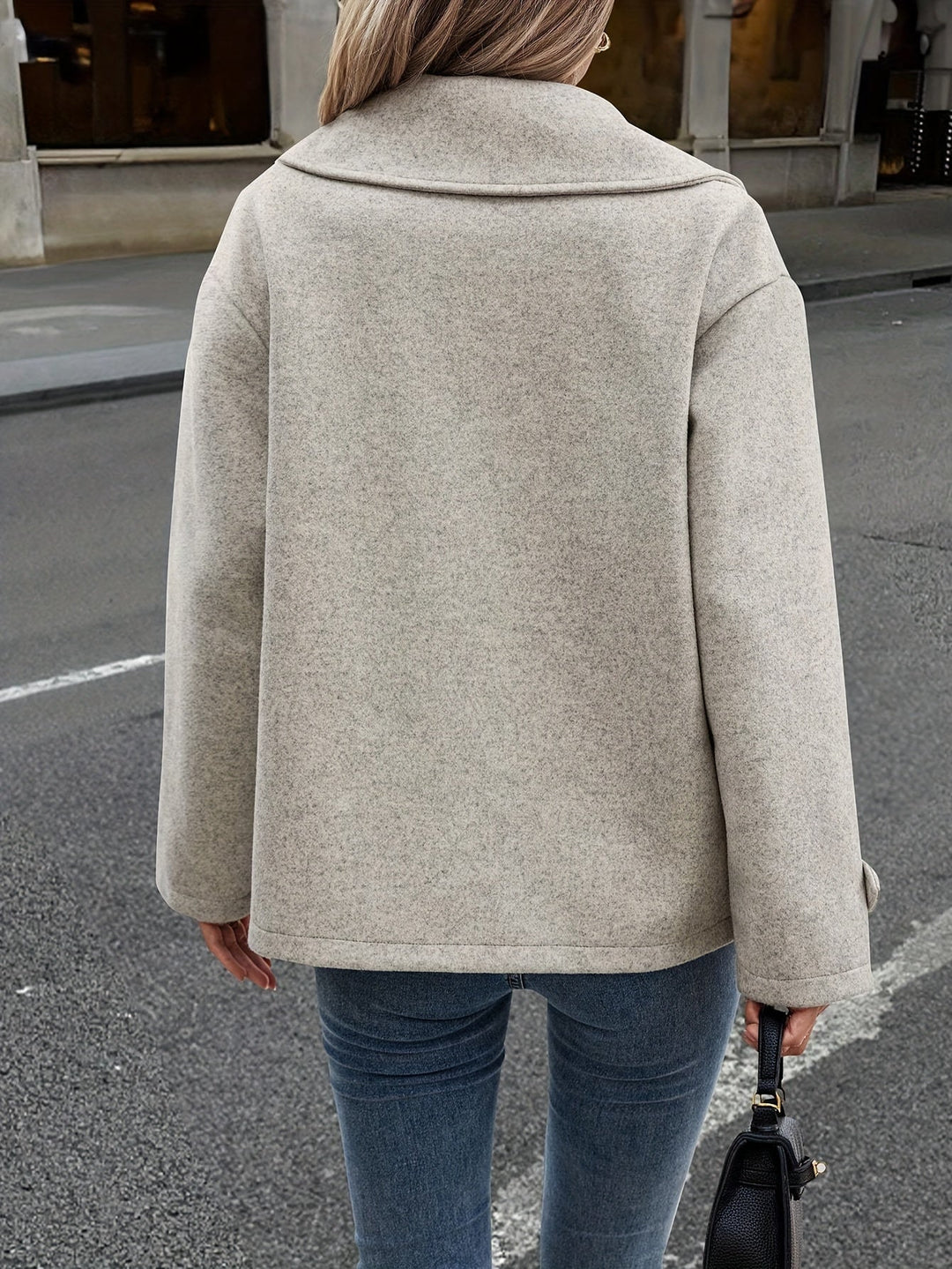 Elise| Stylish Double-Breasted Jacket with Button Details