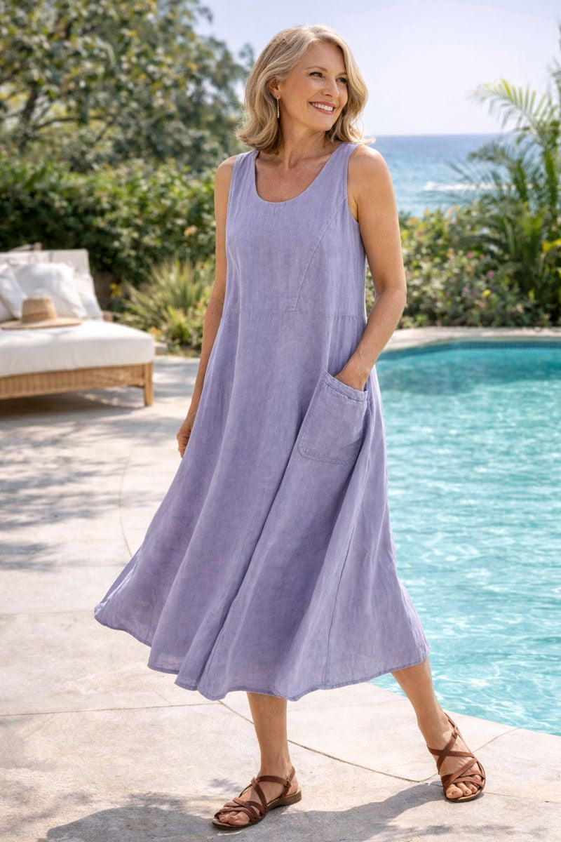 Elara | Effortless Cotton Pocket Dress — Cool, Relaxed & Beautifully Easy