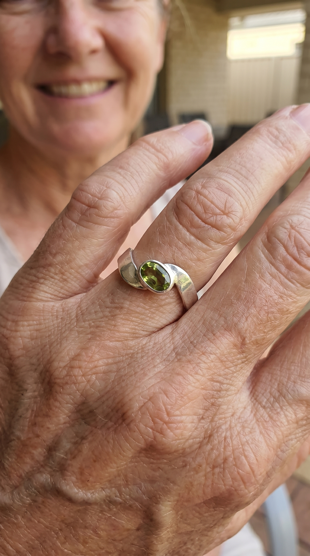 Verina |  Peridot Handcrafted Bali Ring