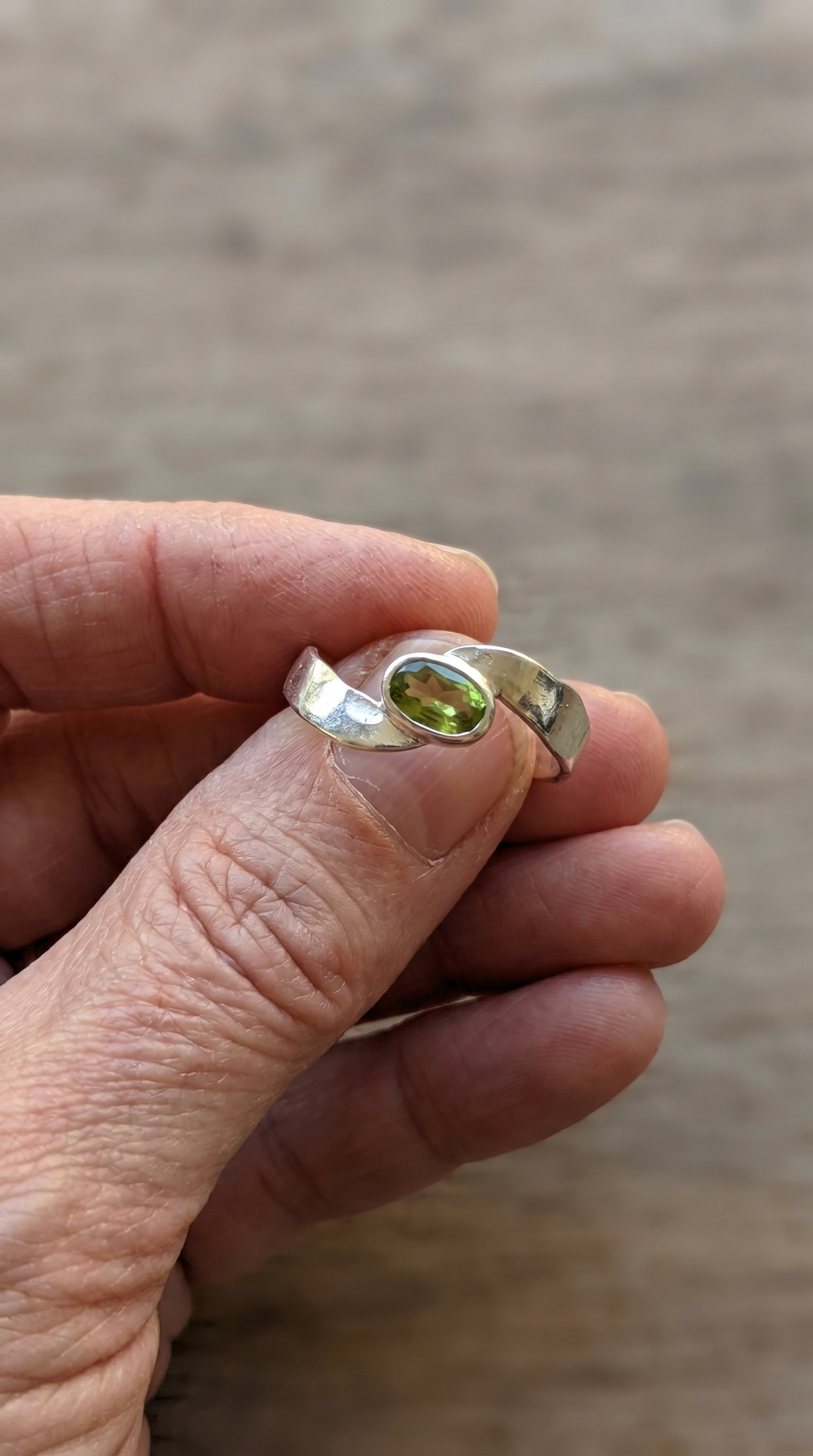 Verina |  Peridot Handcrafted Bali Ring
